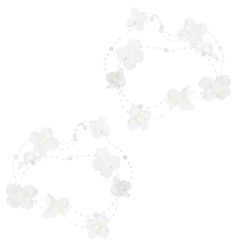 Charming Flower Pattern Headdress For Bride Celebrating Weddings With Romantic Atmosphere 2Pcs
