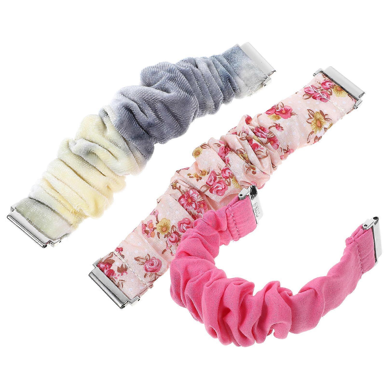 Nylon Watchband 3Pcs Replacement Wristbands For Wristbands Everyday Use Square Shape Assorted Color