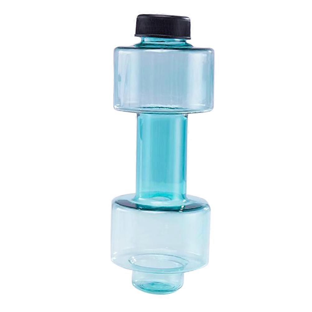 Green Dumbbell Water Bottle for Fitness Use Made of PET Perfect for Exercises and Travel 1000ml