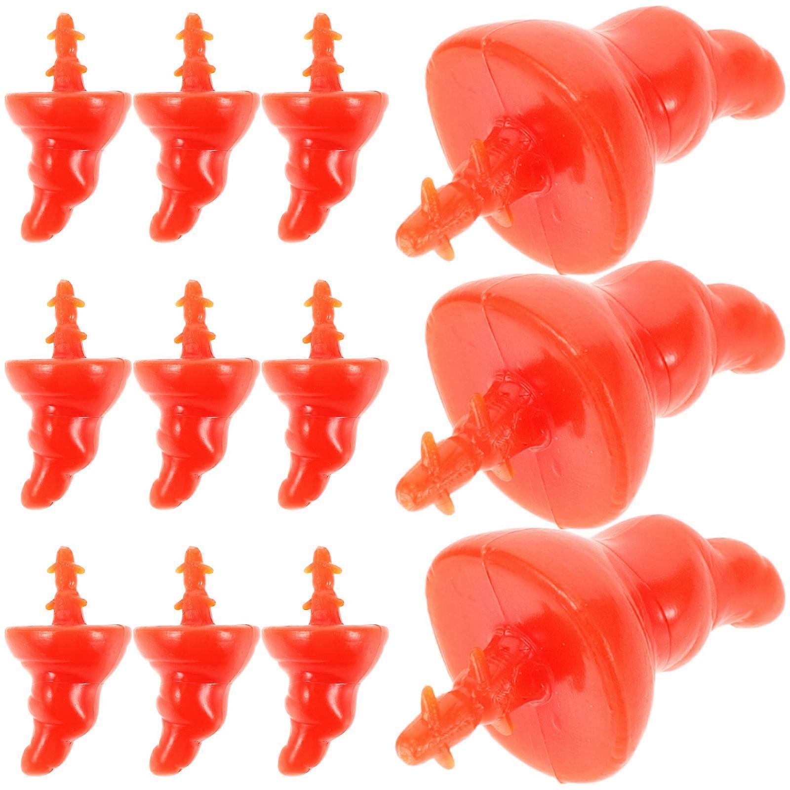 Christmas Snowman Nose Plastic Accessory for Replacement 100Pcs DIY Kit