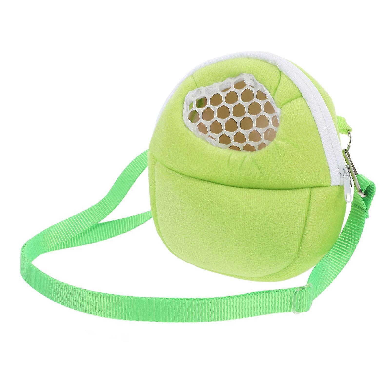 Light Green Portable Guinea Pig Bag with Breathable Mesh Design for Hamsters and Small Pets 12.5x10.5x8.5 inches