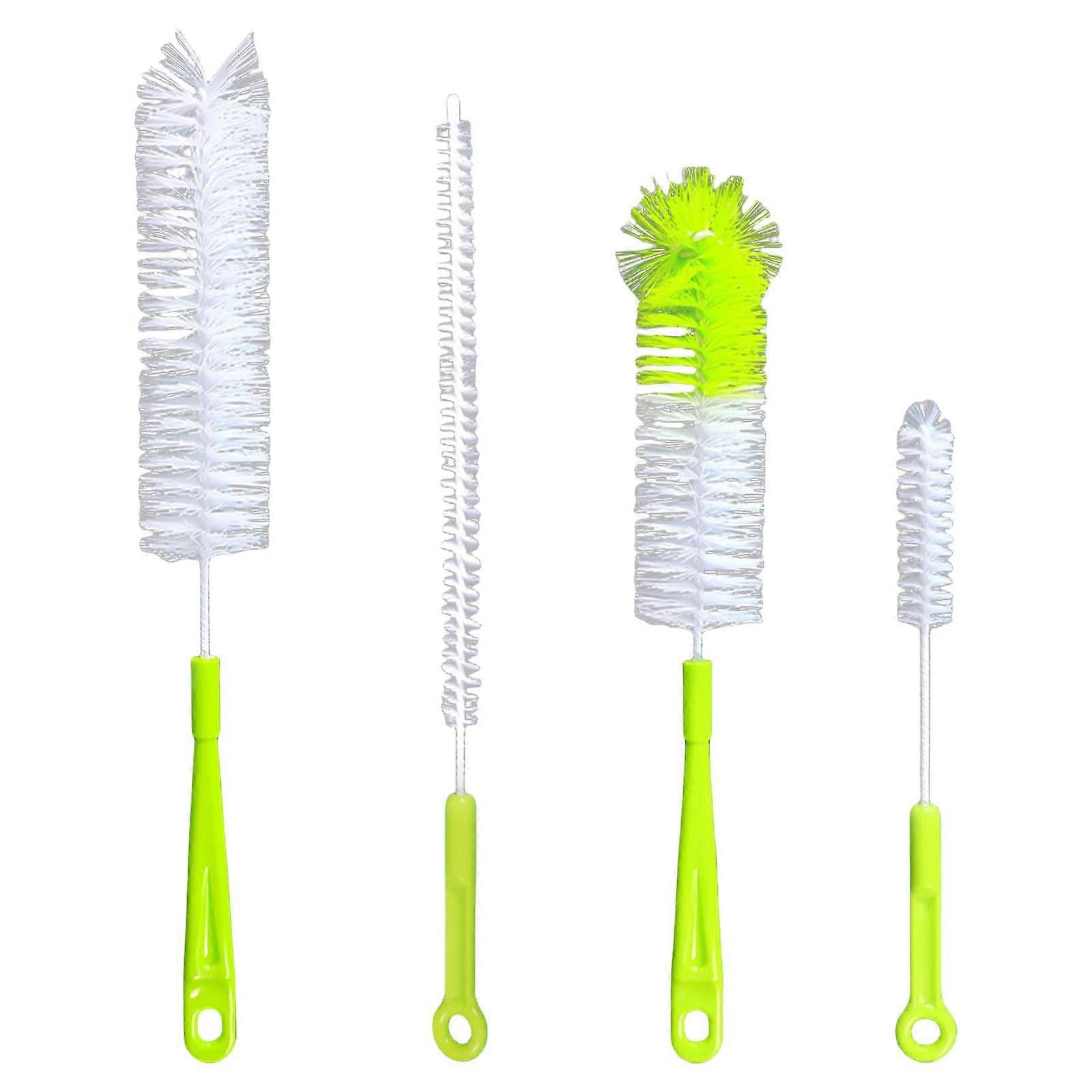 Longhandled wire brush for easy insulation of bottles and cups, flexible for narrow necks, suitable for water and beer.