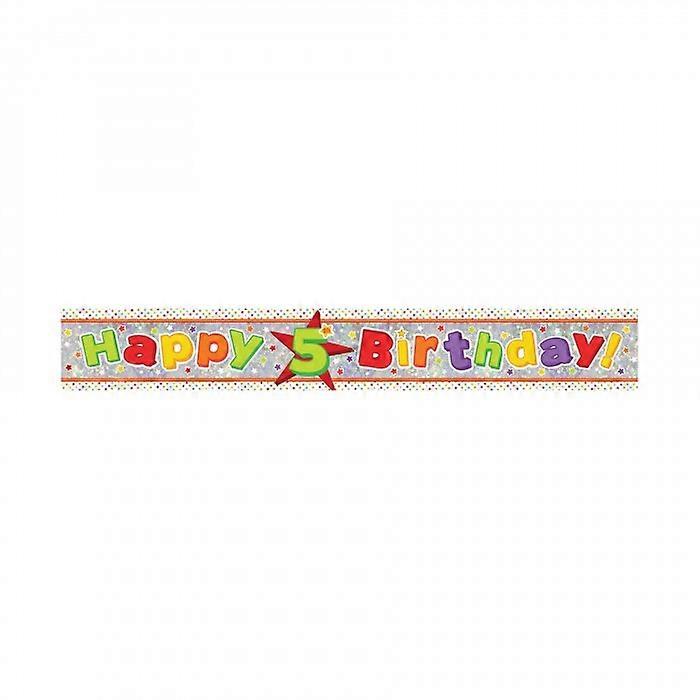 Amscan 5th Birthday Holographic Foil Banner