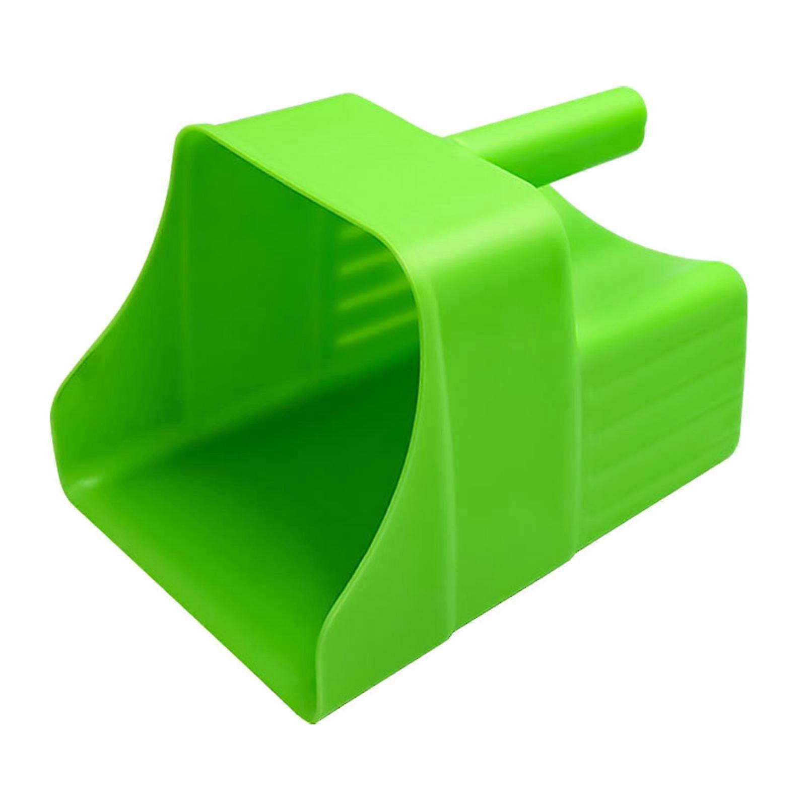 Plastic Feed Scoop Heavy Duty Handle Durable Ice Scooper for Commercial Restaurant and Food Service Large Capacity Green Edition 0808