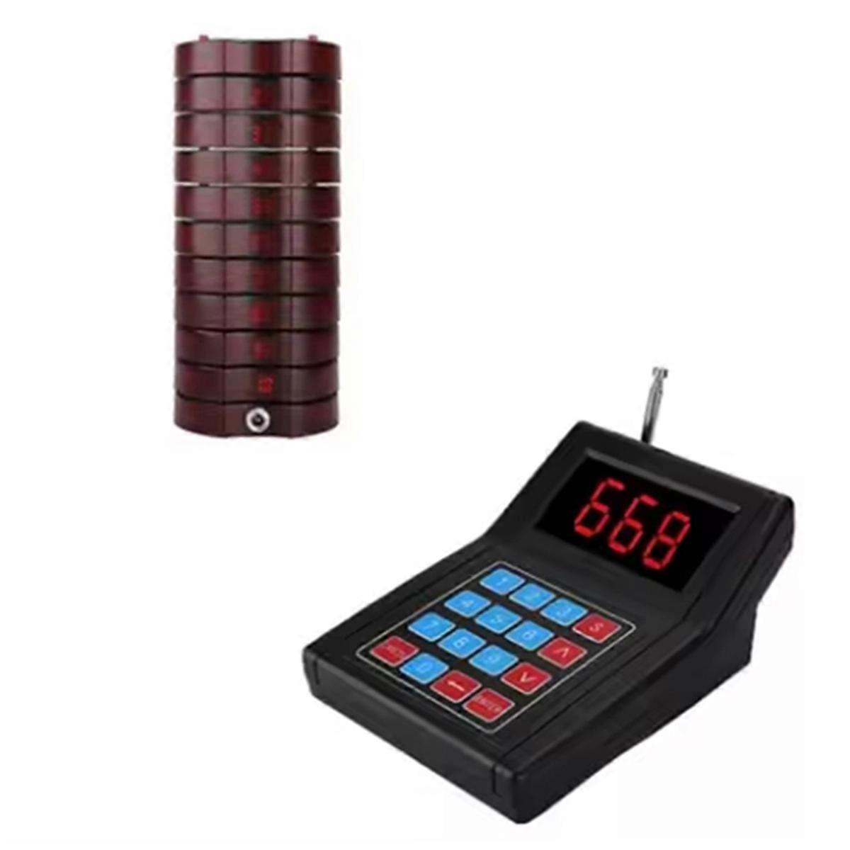 Wireless Restaurant Guest Table Vibrating Call Button Waiter Buzzer Service Calling System Coaster