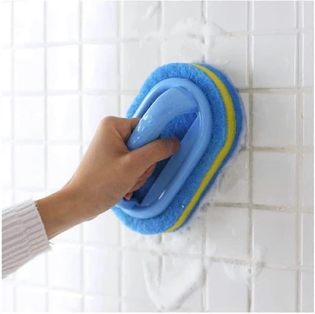 Cleaning Brush Bathroom Kitchen All-Purpose Scrub Brush With Ergonomic Handle Shower Sponge Scrubber 1 Count 1.0