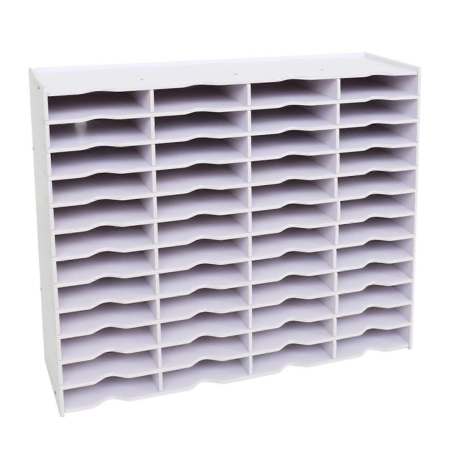 Colorful Desk Box, Durable MultiPurpose PVC Storage Case with Compartments for Office Supplies and Accessories, White A