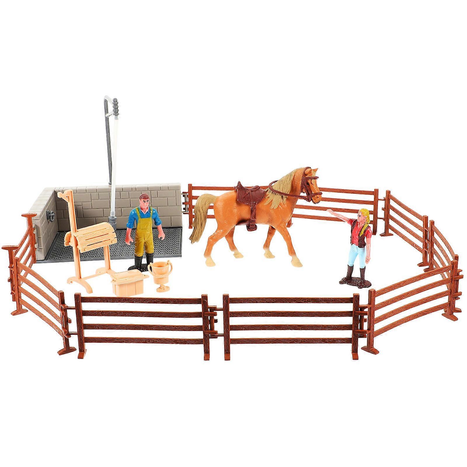 Miniature Layout Model Farm Pasture Models Educational Play Birthday Christmas Multi Plastic Role-Playing 1Set