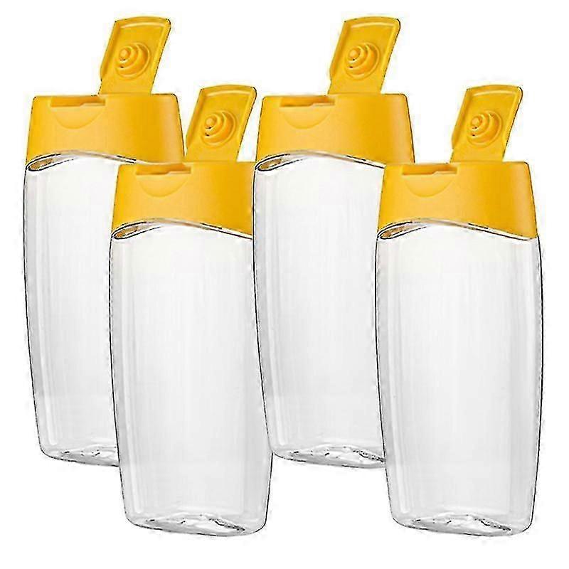 500g Honey Bottle Transparent Thickened Plastic Bottle Portable Honey Squeeze Bottle Jam Ketchup Sub-bottle