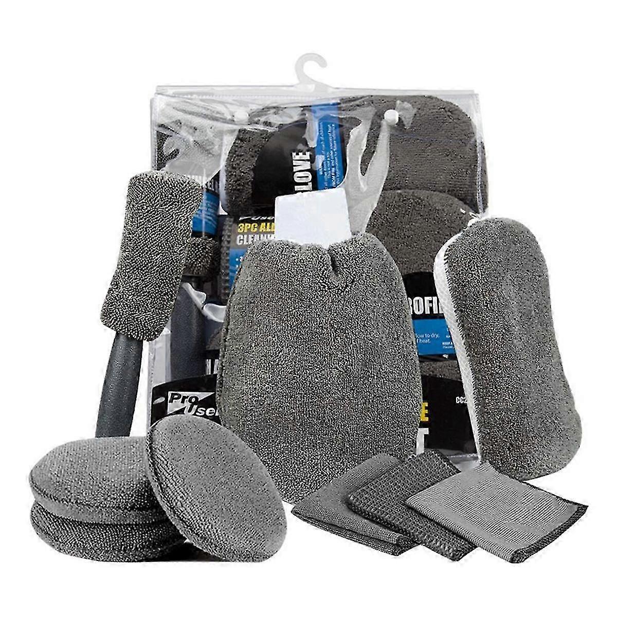 Car cleaning tool kit 9pcs for interior exterior detailing