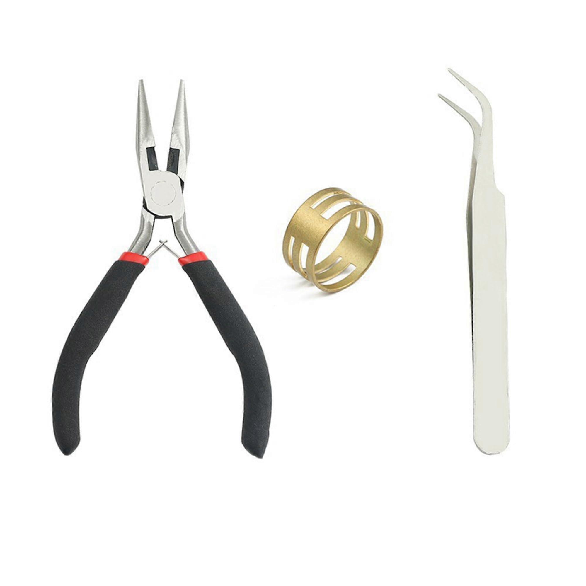 Jewellery Pliers Set of 3, NeedleNose Pliers for Jewellery Making, Mini Craft Tools for Wire Work and DIY Repairs