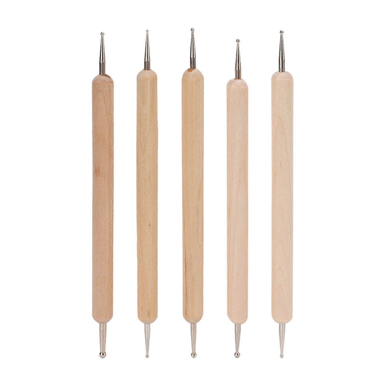 5 Pcs Double End Tracing Dotting Stylus Firm Grip DIY Engraving Stylus Set for Making Clay Pottery Sculpture