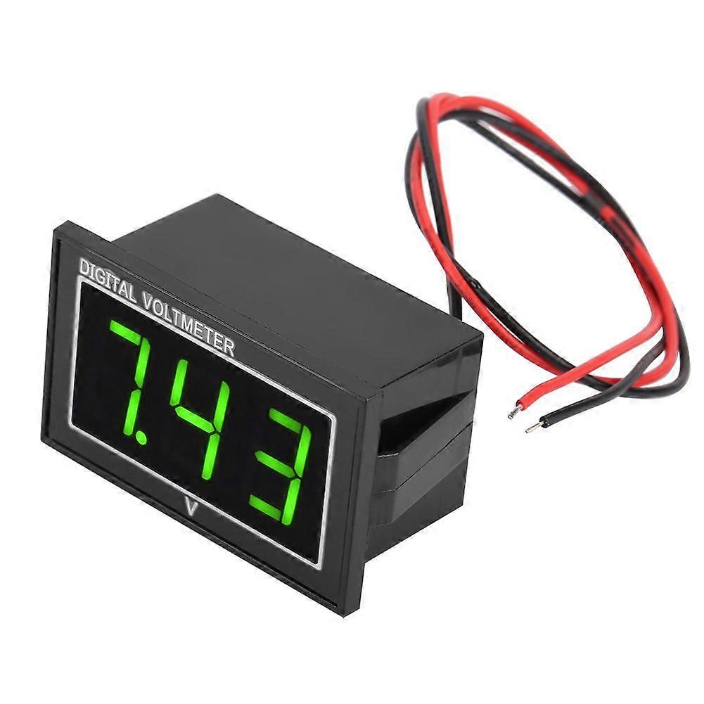 1pc Digital 0.56 LED Display Waterproof Voltmeter DC Voltage Meter Panel (5-130V, Green)