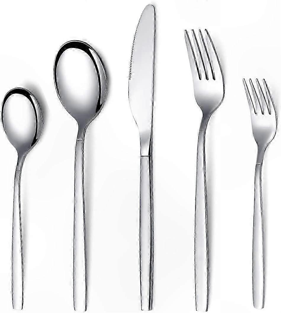 30-Piece Stainless Steel Tableware Set, Flatware Service for 6, Silverware Collection for Dining