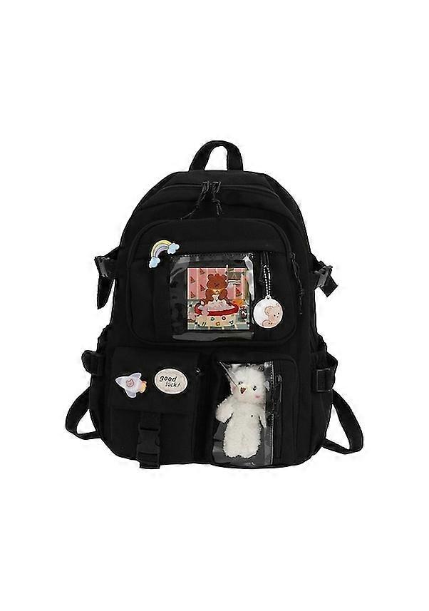 School Backpack Weichuangmei01 Capacity Stylish Black