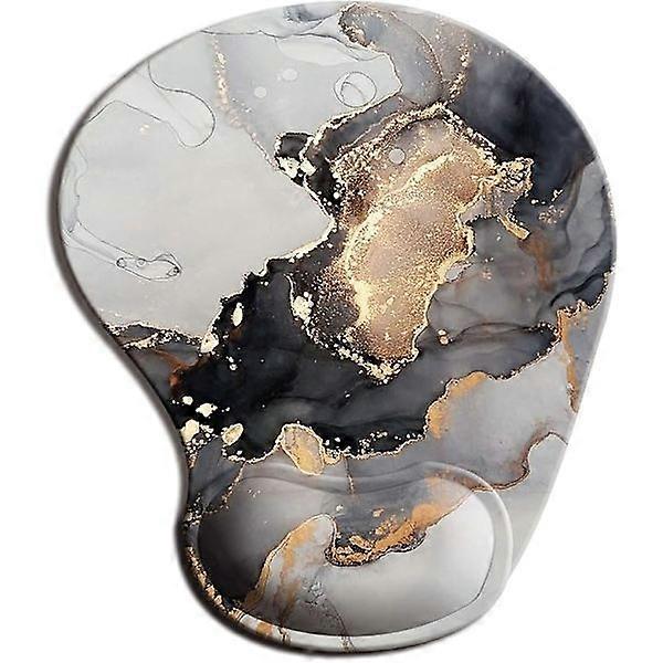 Ergonomic Mouse Pad with Wrist Support, Cute Mouse Pads with Non-Slip Rubber Base for Home Office, Black