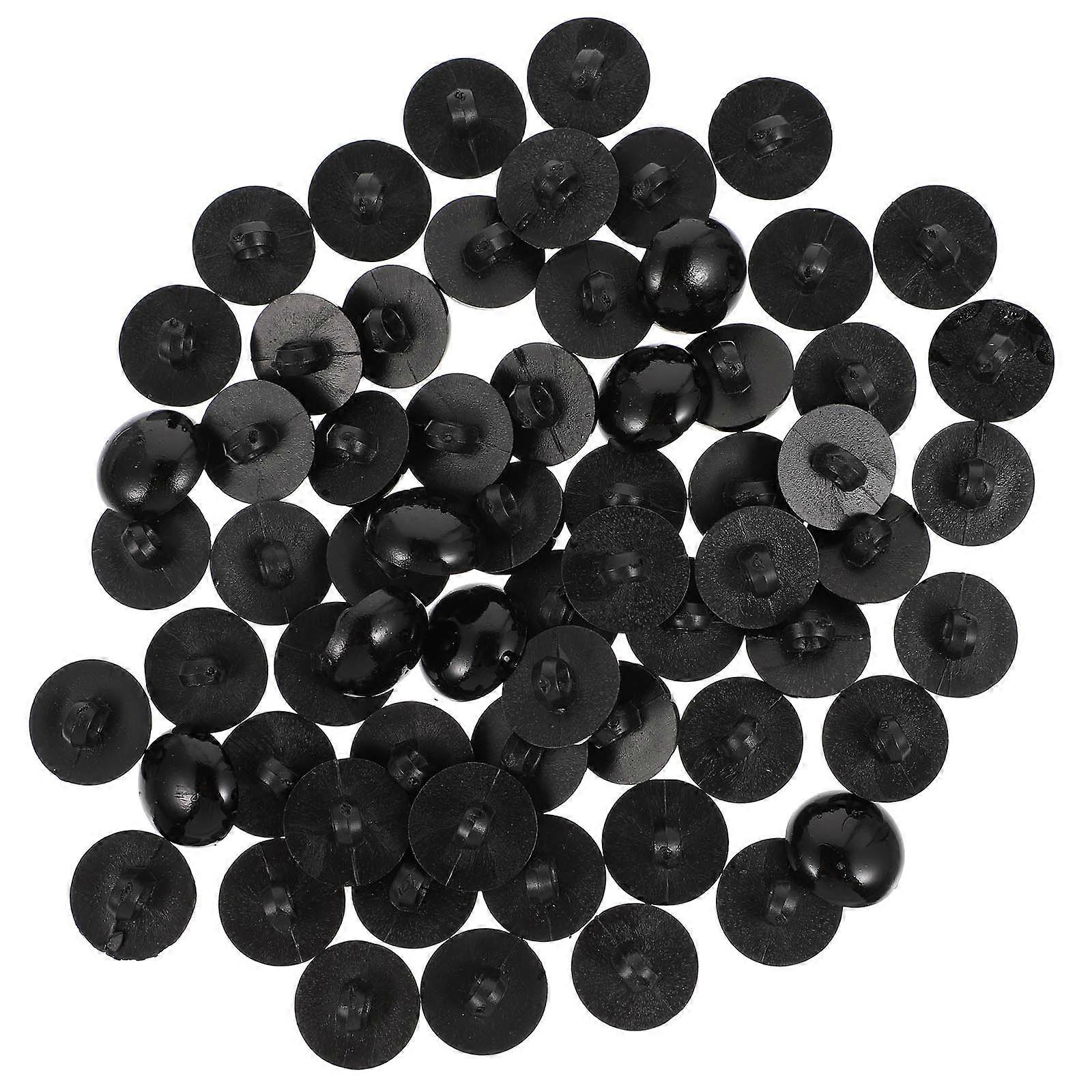 Black Resin Mushroom Sewing Buttons for Decoration with Excellent Workmanship and Durability 180 Pieces