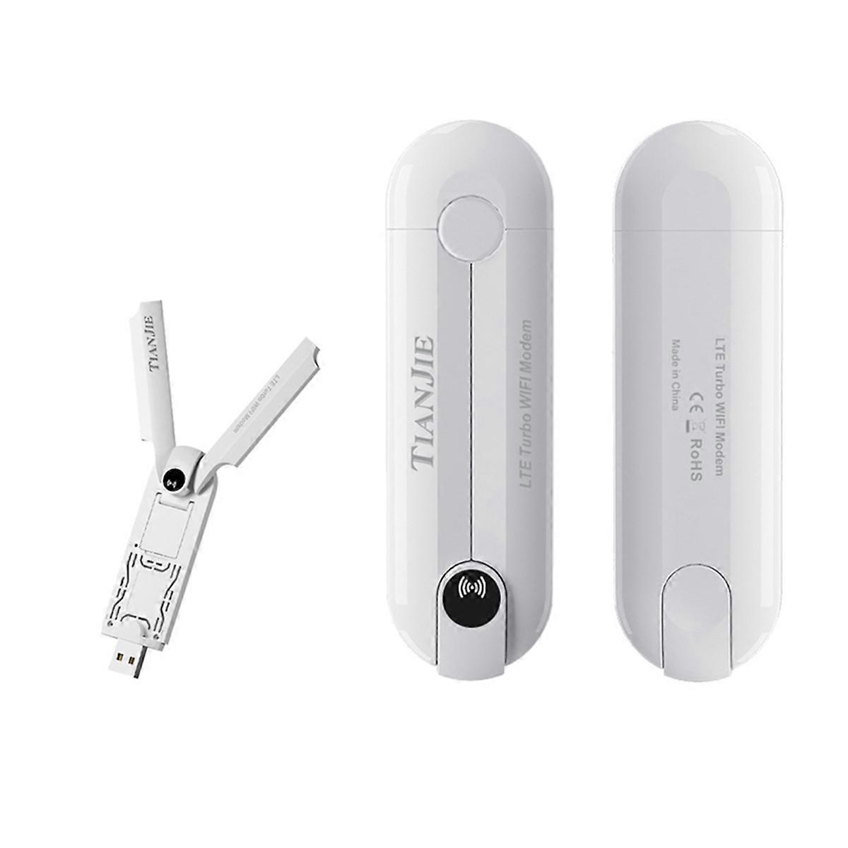 4G USB Modem WiFi Router Dual Antenna Router with SIM Card Slot,150Mbps High-Speed Internet Wifi Dongle European Version