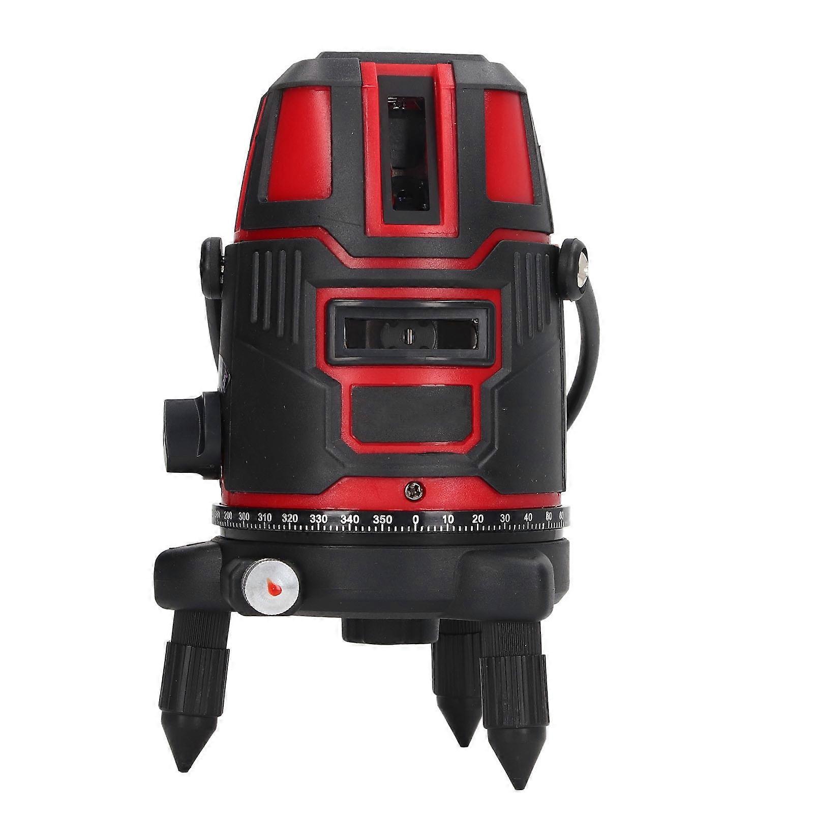 5 Linien 360° Rot Laser Nivellierung Selbstnivellierend Horizontal Vertikal