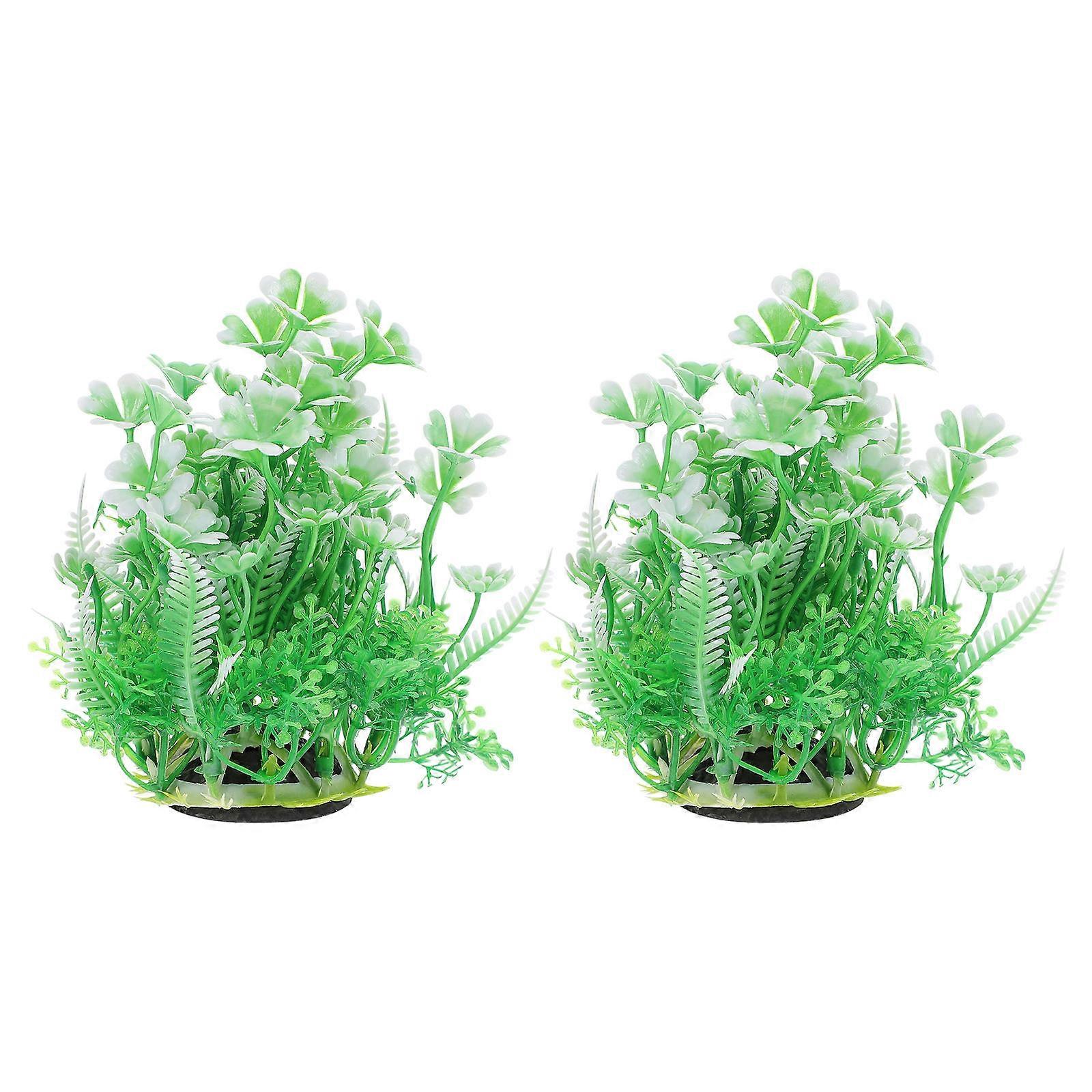 Fish Tank Decorations Artificial Aquarium Plants for 2Pcs