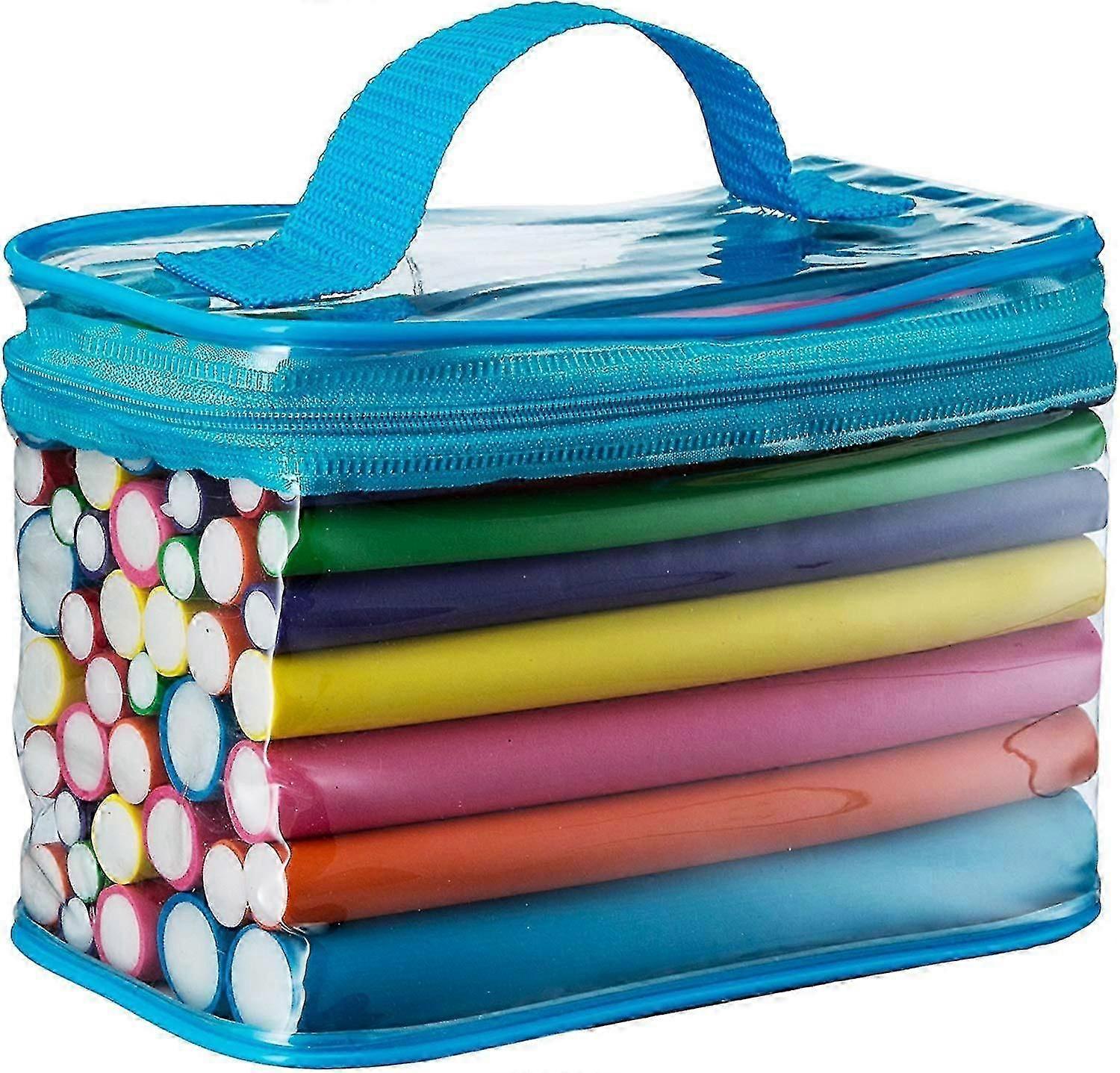 42 Pack Twist-flex Rods 7 Sizes Flexible Curl Sponge Hair Roller Set Hair Foam Curler Hot Roller Set(random Color)