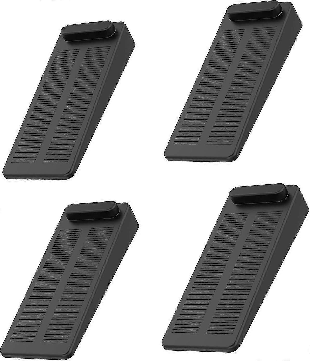Door stop. 4 pieces rubber door wedge, non-slip, height-adjustable window stop.