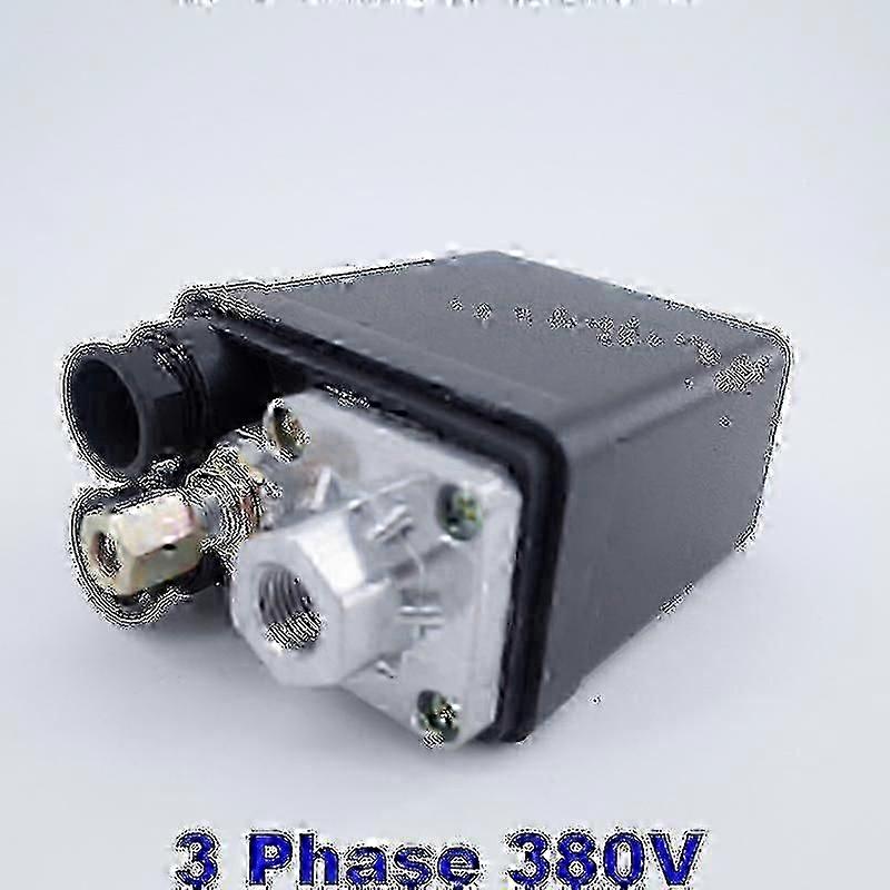 3-Phase 380V 20A Air Compressor Pressure Switch Control Valve 10bar 175psi 1-Port 6-8bar Range