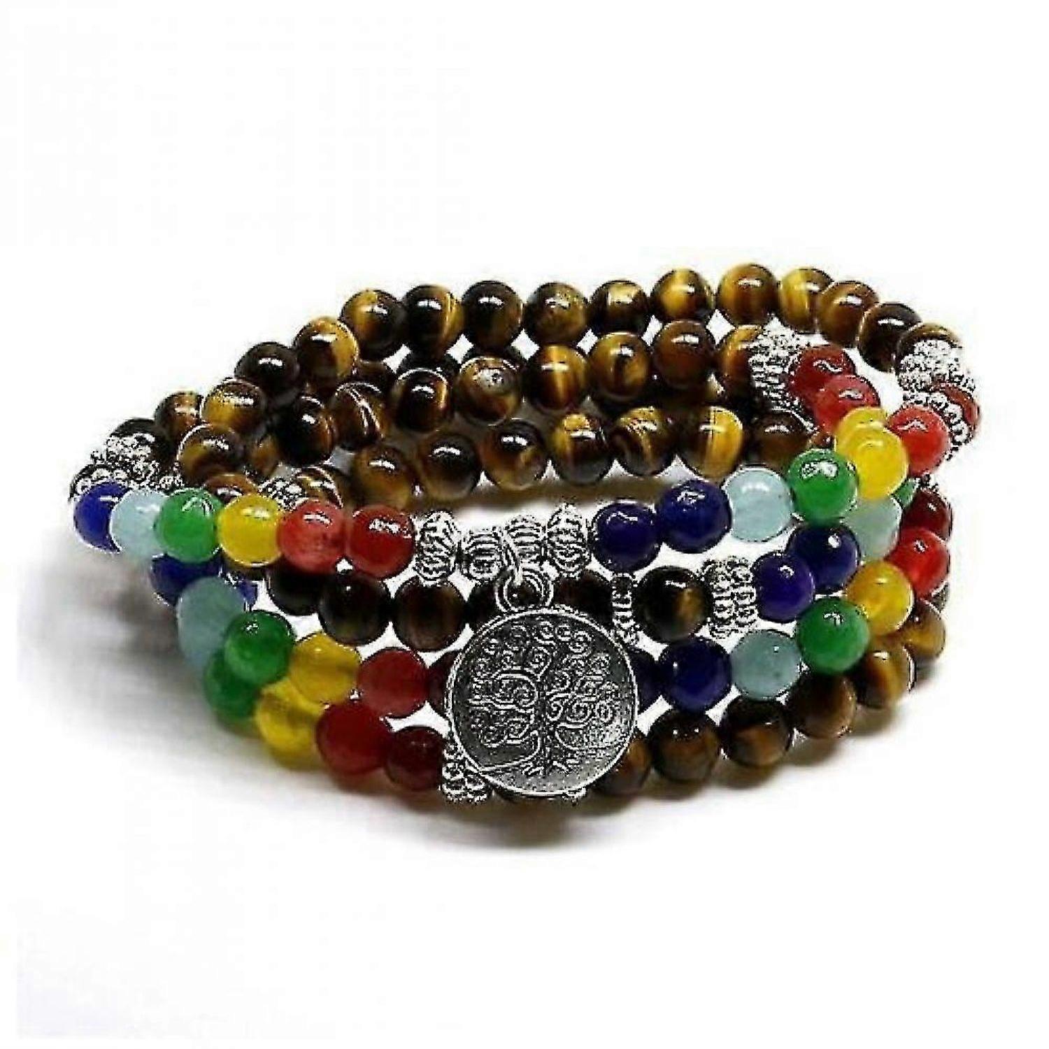 Tiger Eye Lotus Bracelet -HK908