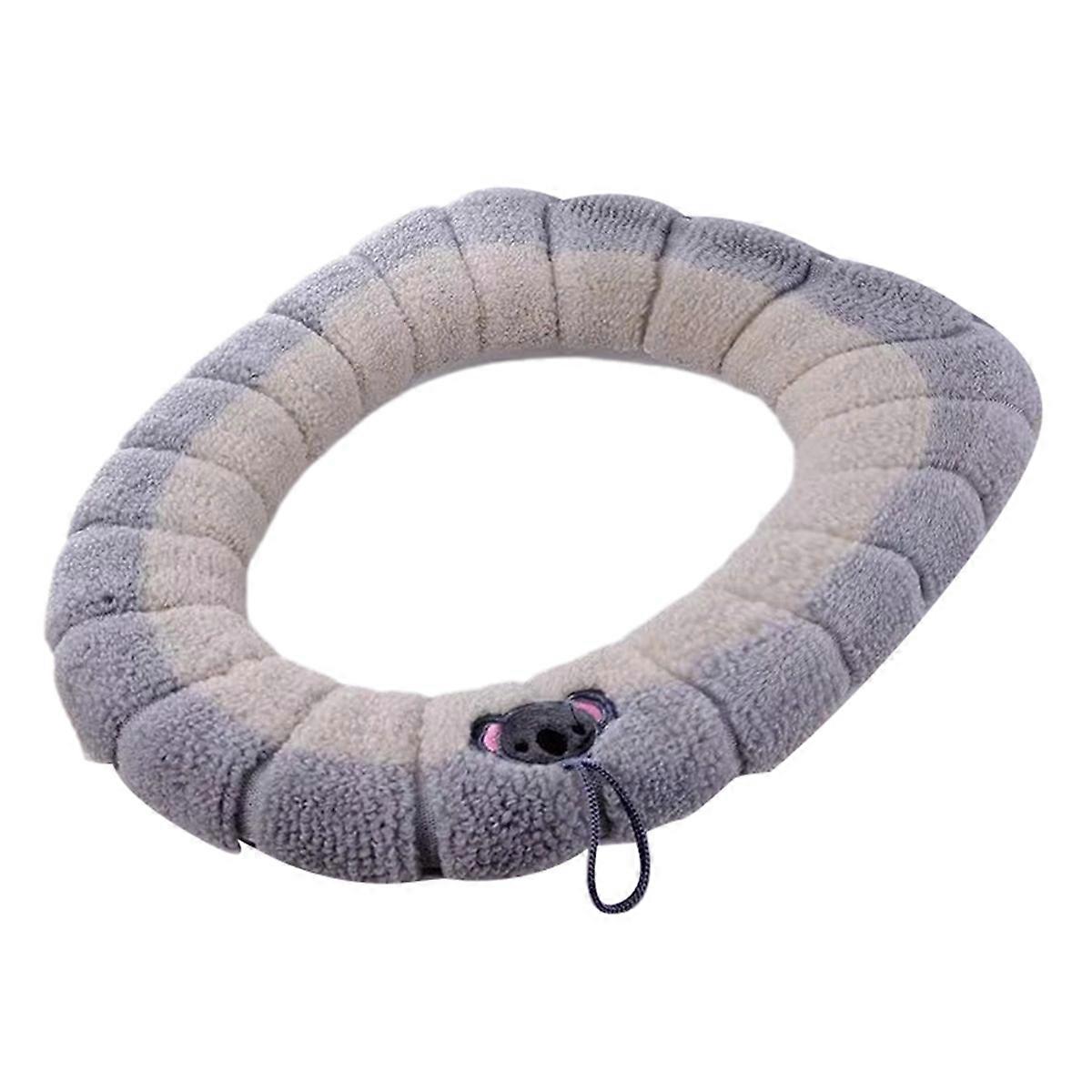 UniversalPortable Soft Washable Thickening Winter Plush Toilet Seat Seat Cover Mat Bathroom ToiletP