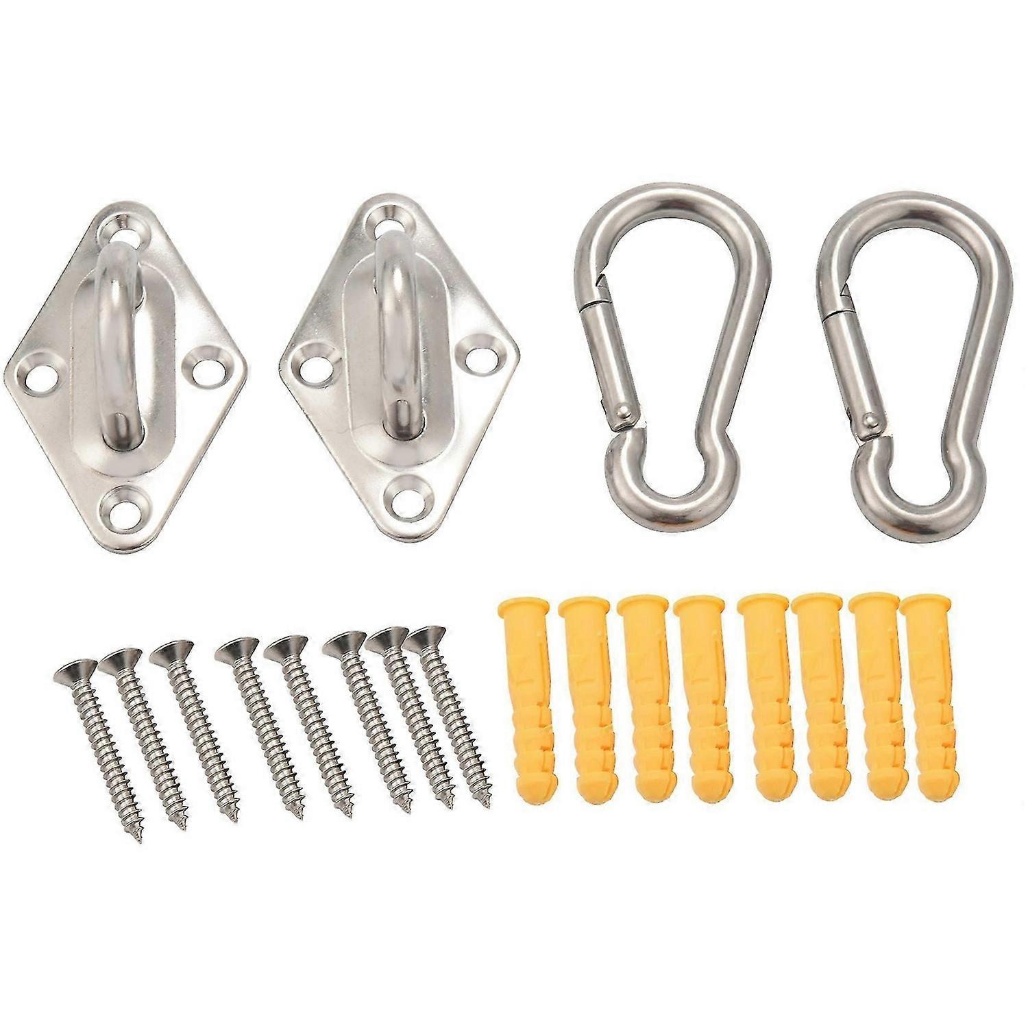 Heavy Duty Hammock Hanging Kit Eye Plates Ceiling Wall Mount Anchor Hooks Hanger for Hammock Swing C