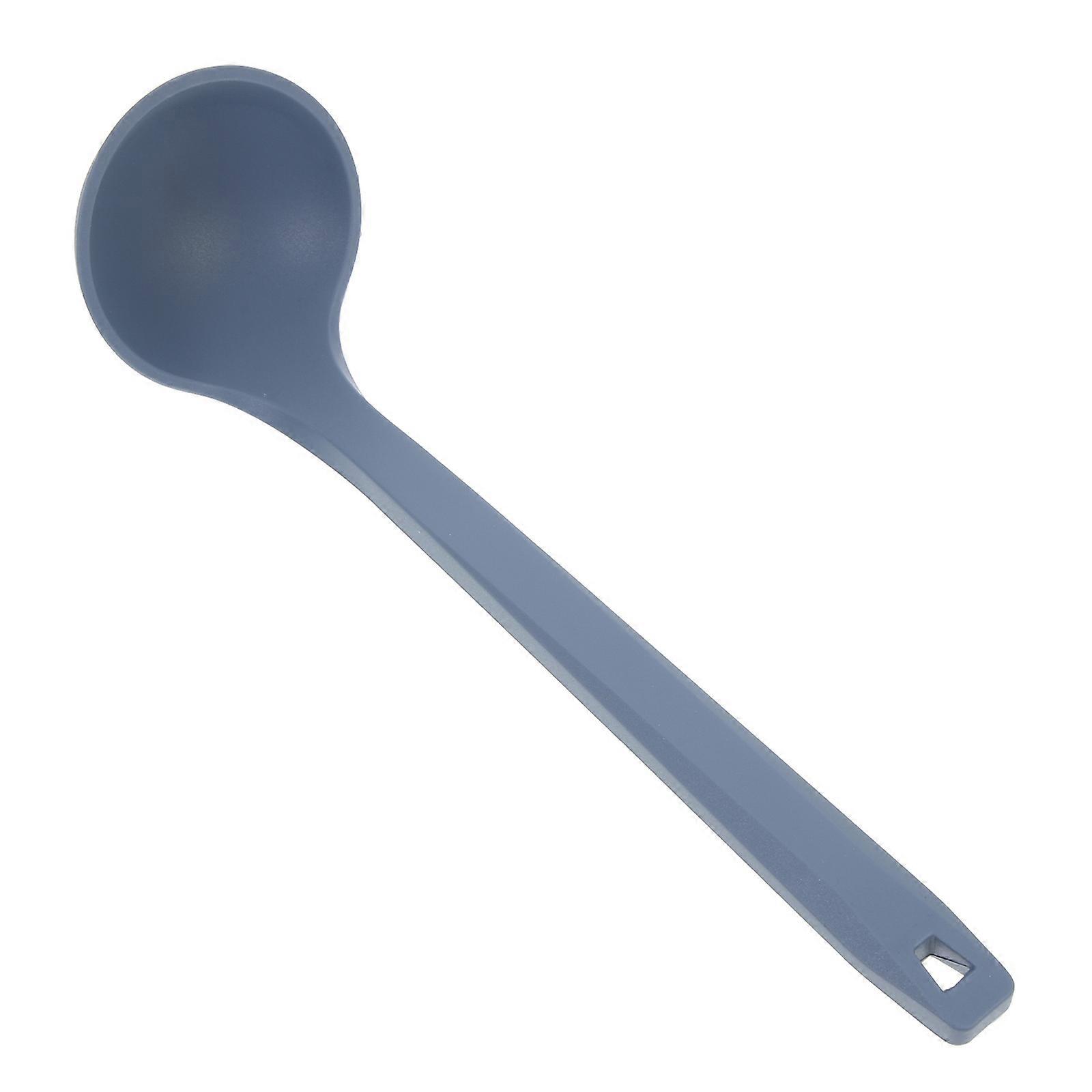 Blue Silicone Soup Ladle for Household Use with Non-Stick Surface