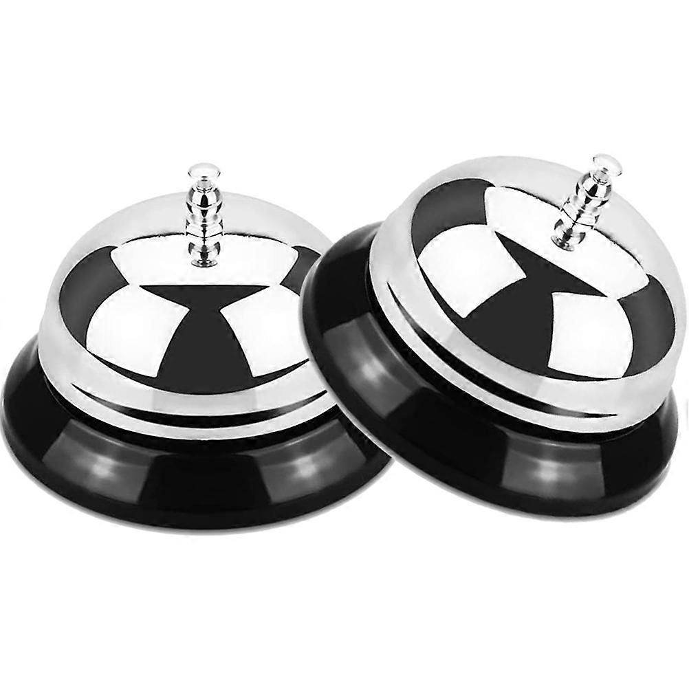 Metal Dinner Bells for Service Use 8Pcs Silver Table Call Bells