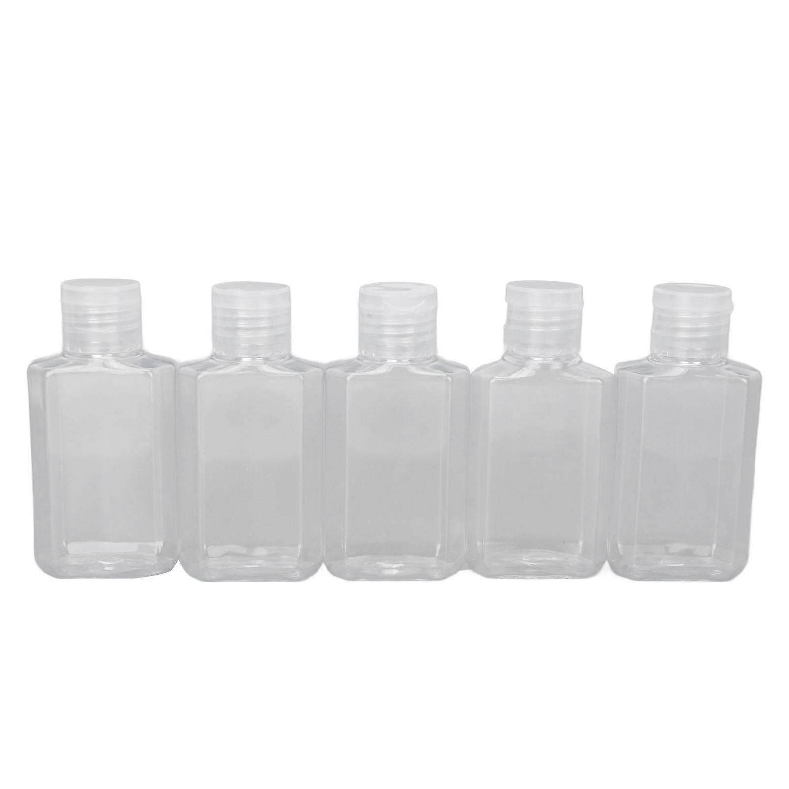 5pcs Empty Squeeze Containers Plastic Refillable Empty Cream Squeeze Bottles Dispenser for Travel 60ml