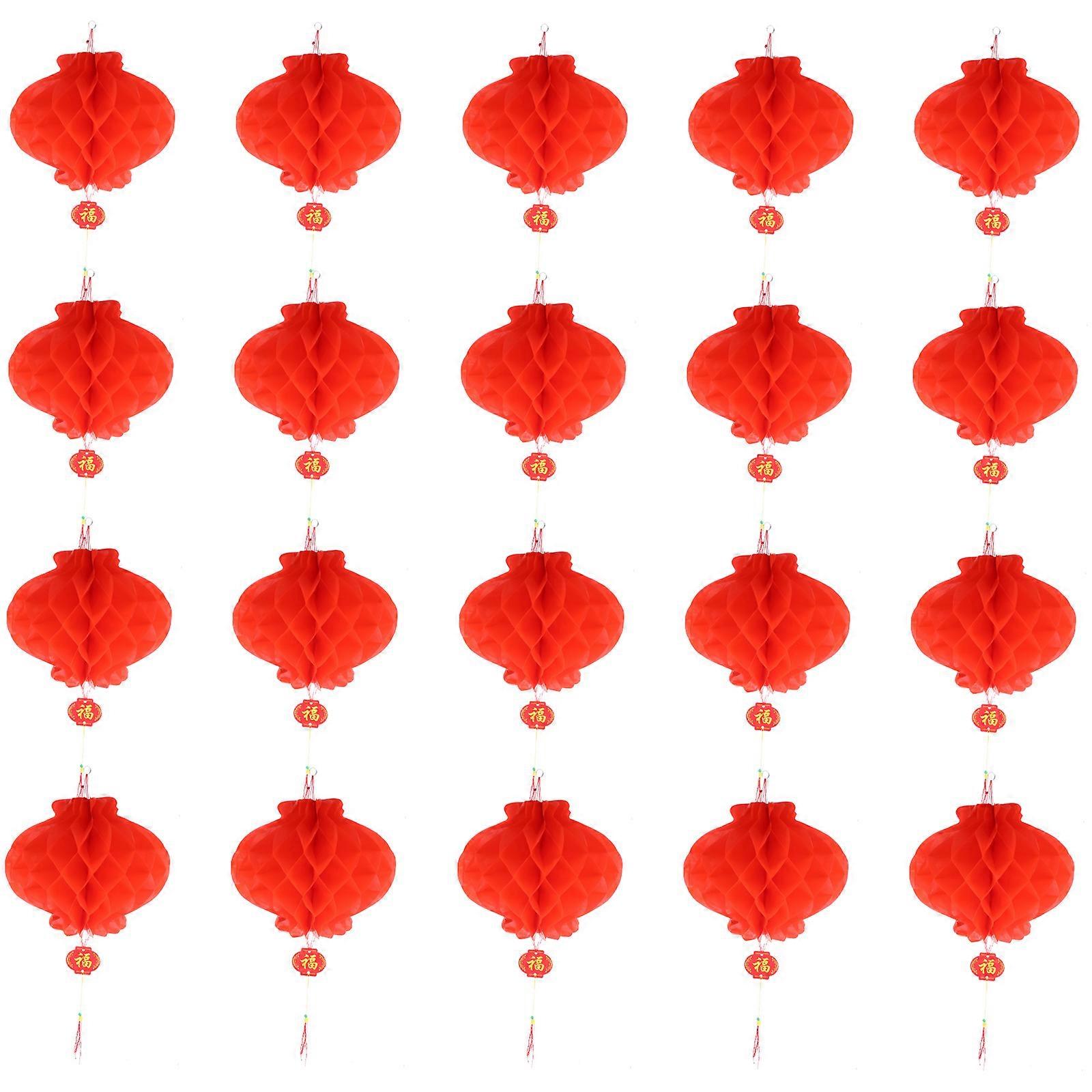 Decorative Lanterns Red Paper Lanterns for Decor 20Pcs Hanging Ornaments