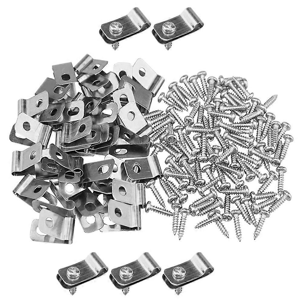 Fence Clamp Wire Clips Stainless Steel for Fixing 100Sets
