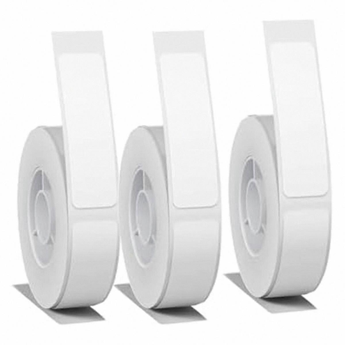 White 12x40mm Self-Adhesive Label Rolls, Waterproof Paper for Compatible Label Makers, 3 Rolls