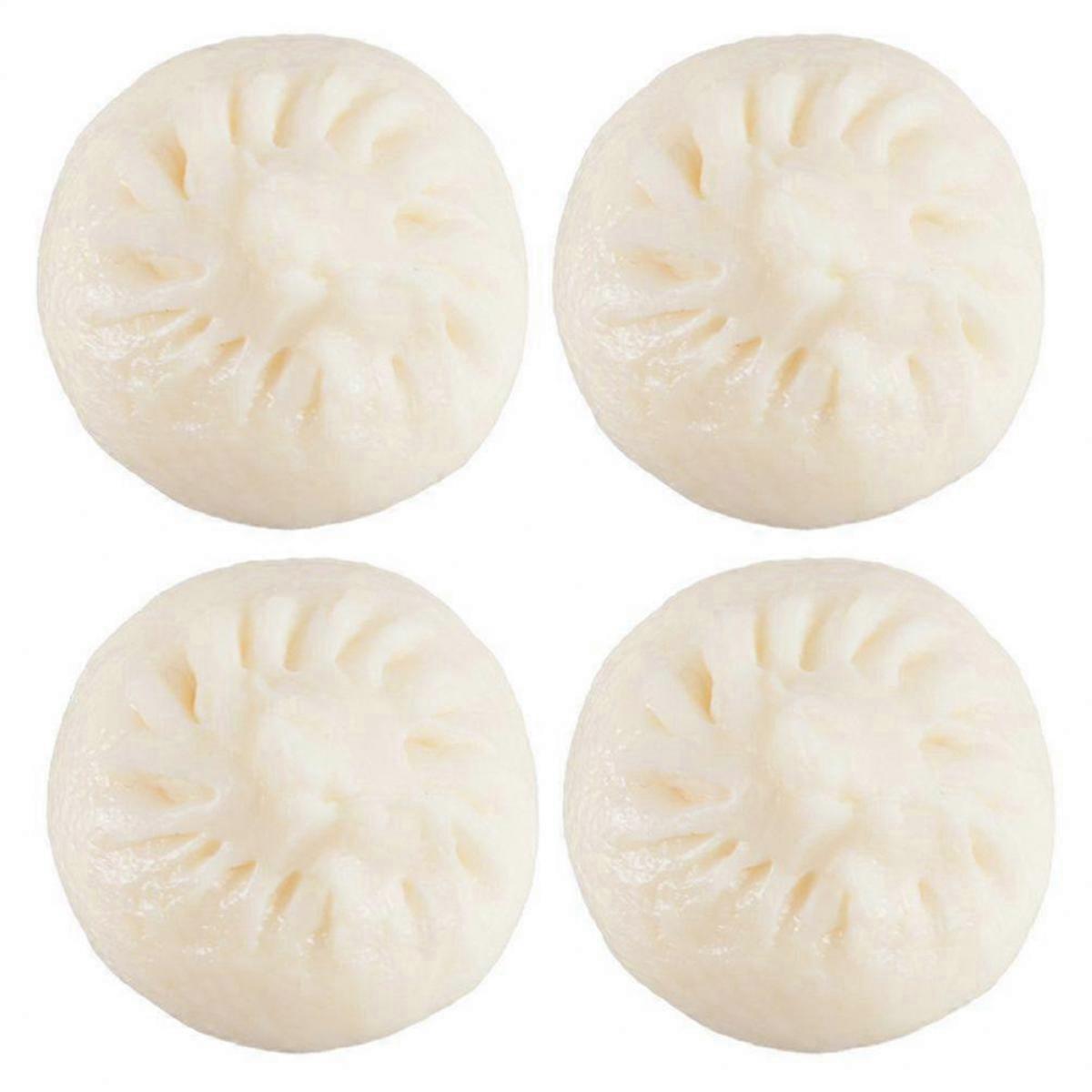 4Pcs Simulation Food Model Realistic Steamed Bun Model Simulation Cooking Toy