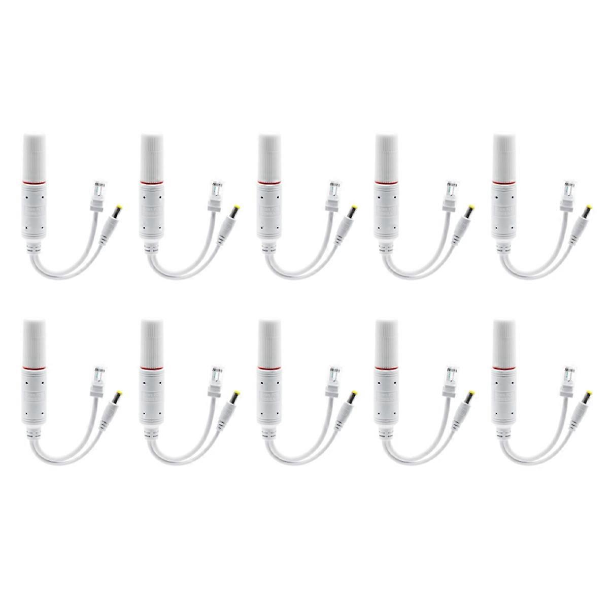 10Pc POE Spliter Waterprof Injector 48 to 12V for IP Camera Extender