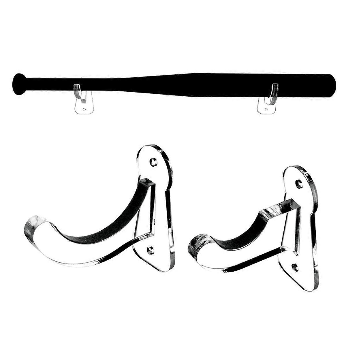 1 Pair Acrylic Baseball Wall Mounted Holder Transparent