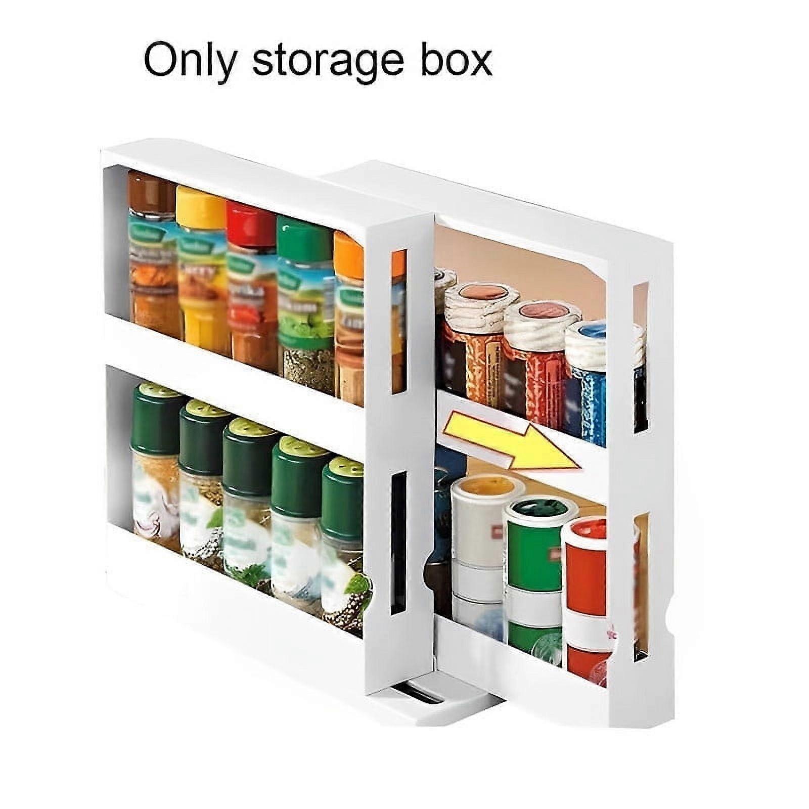 TITOUMI 2 Tier Spice Rack, Seasoning Jar Storage Organizer , Fits Up To 20 Spice Jars