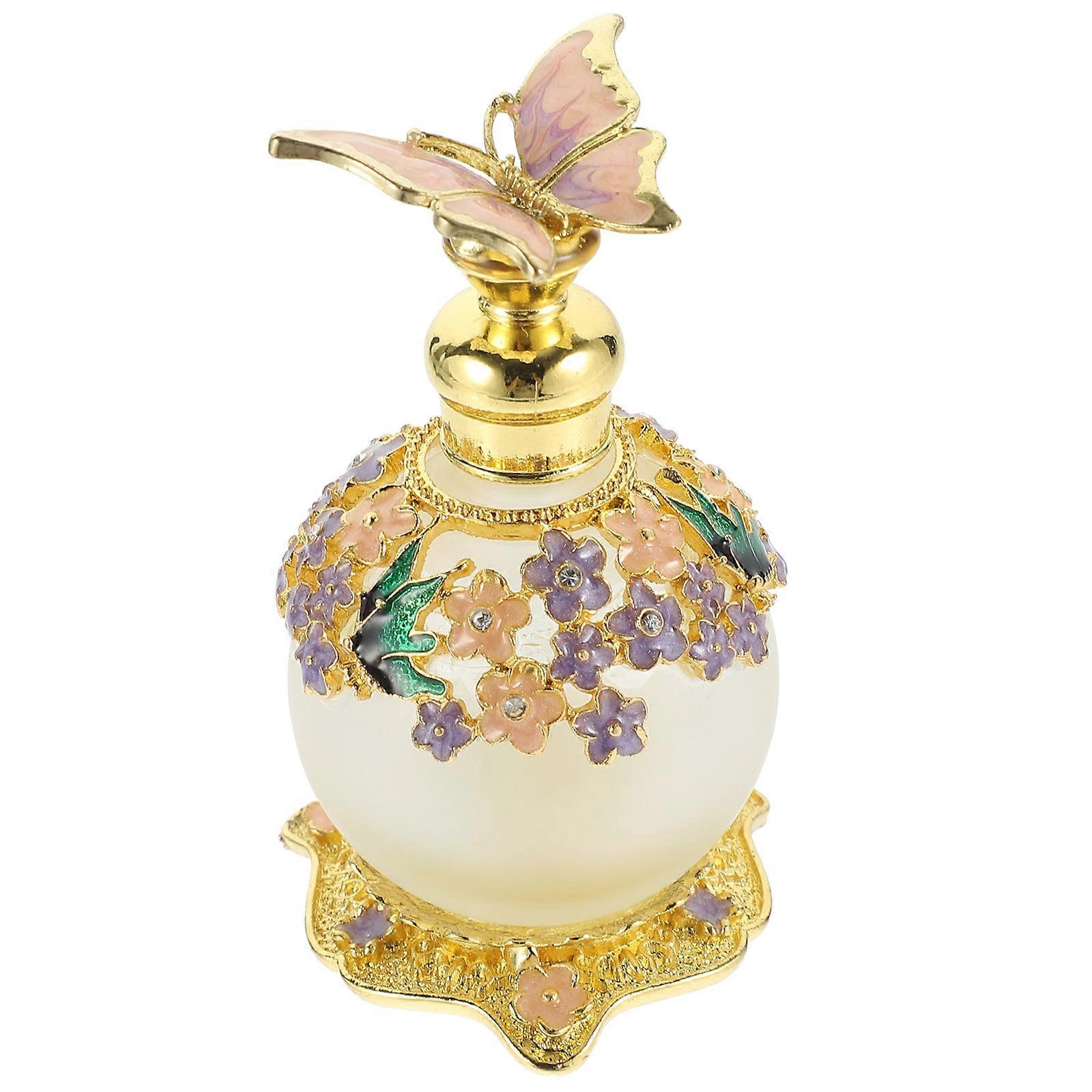 Butterflies Design Perfume Bottle for Storage Use 4Pcs in Elegant Purple Color