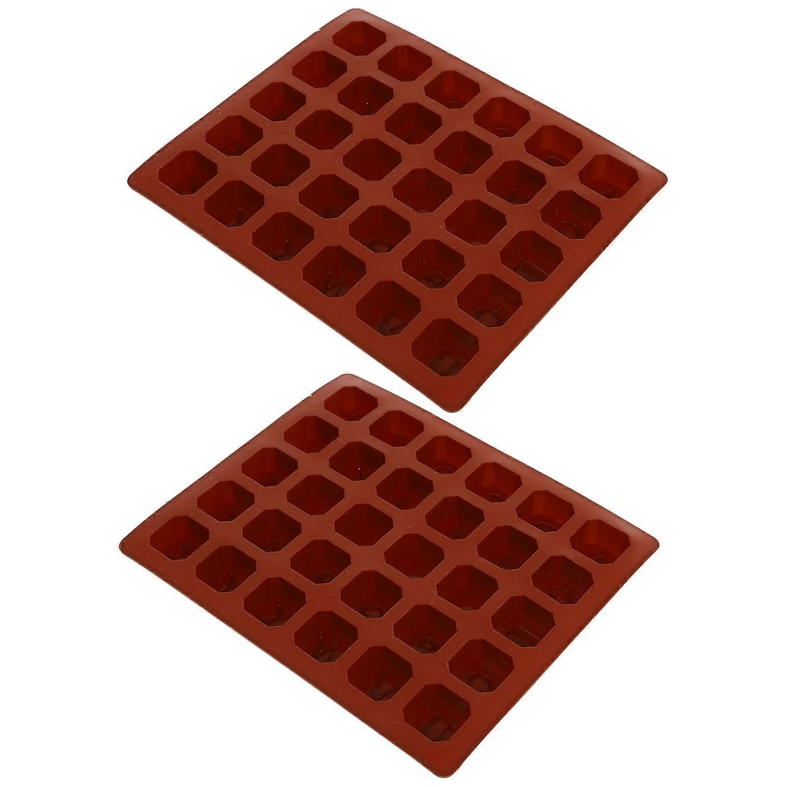 Ice Cube Tray Silicone Alphabet Chocolate Mold 2Pcs for Home Use