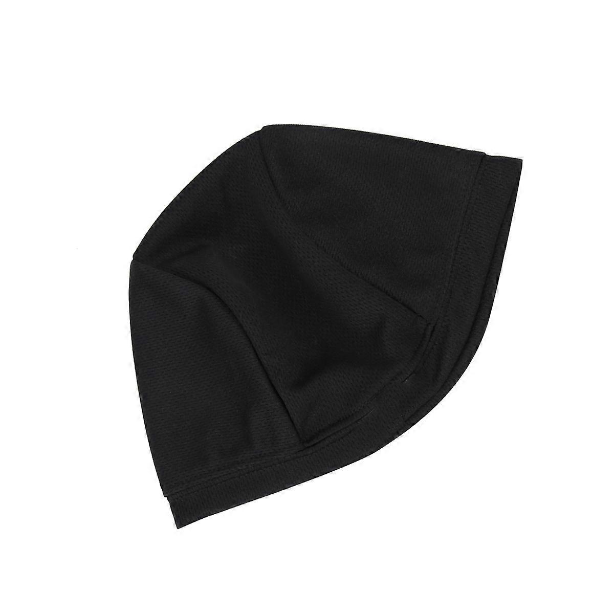 Perspiration Absorption Motorcycle Inner Cap For Cycling Black 1Set