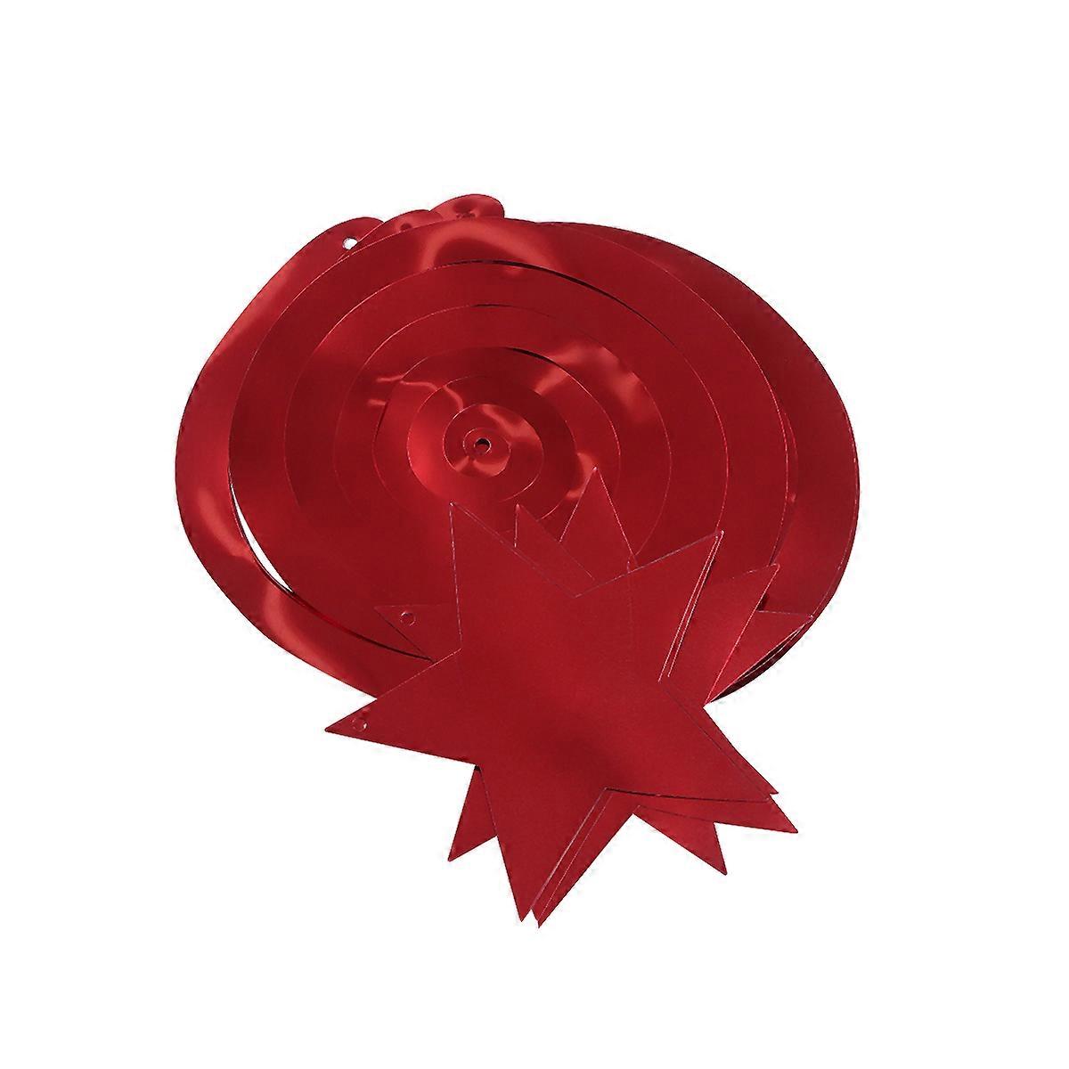 Plastic Party Swirls for Decoration 6Pcs Red Pentagram Shape Hanging