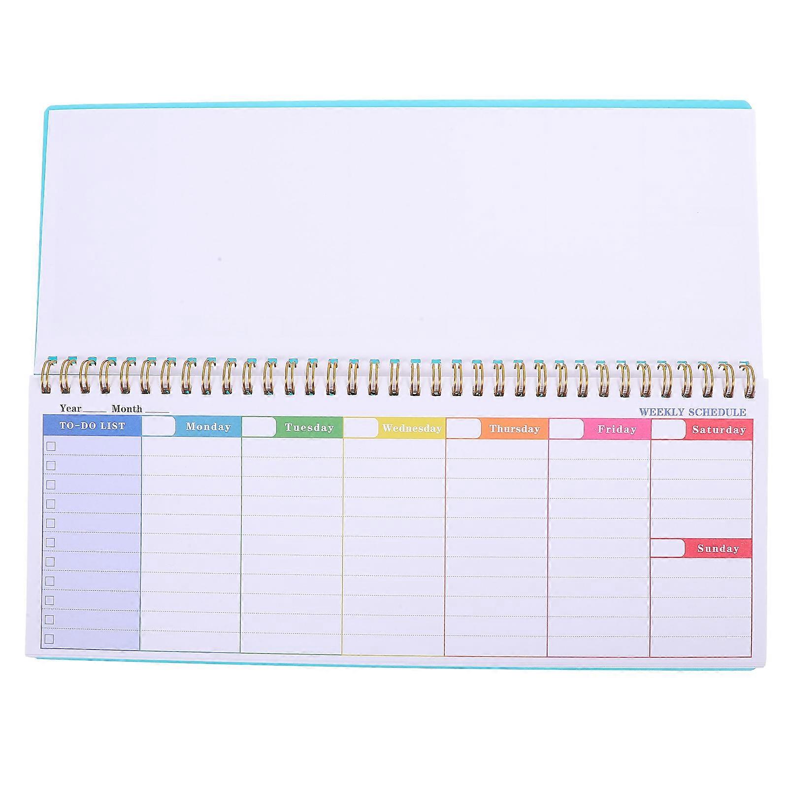 Rectangular Weekly Schedule Notepad For Vacations And Trips 30.50X12.20X1.00CM Lightweight And Convenient 1Pcs