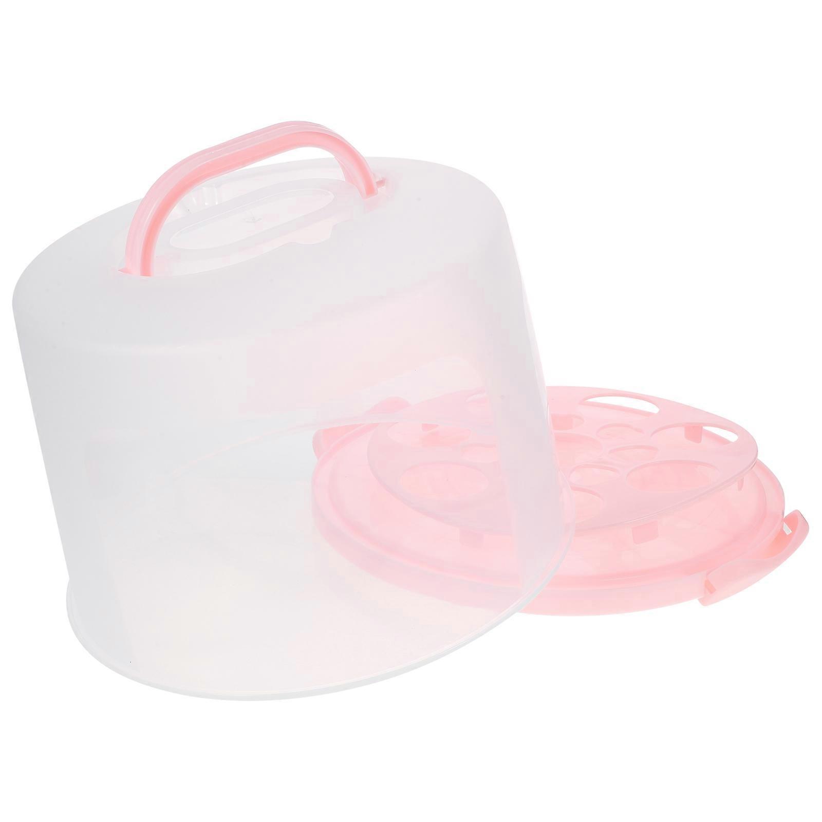Practical Cake Box Portable Cupcake Carrier For Home Bakers Event Planners Rectangular Shape PP Material Prevent Deformation 1Pcs