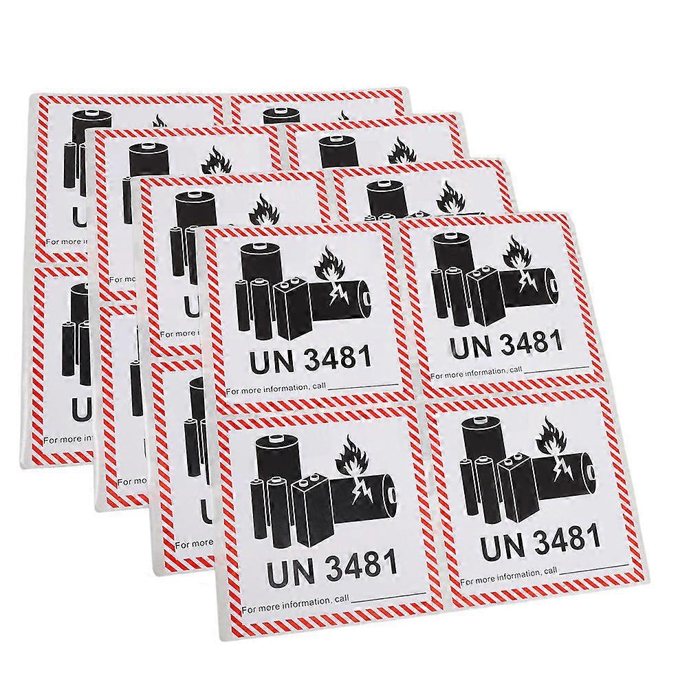 Battery Caution Stickers Battery Safety Warning Labels for 800Pcs Packaging
