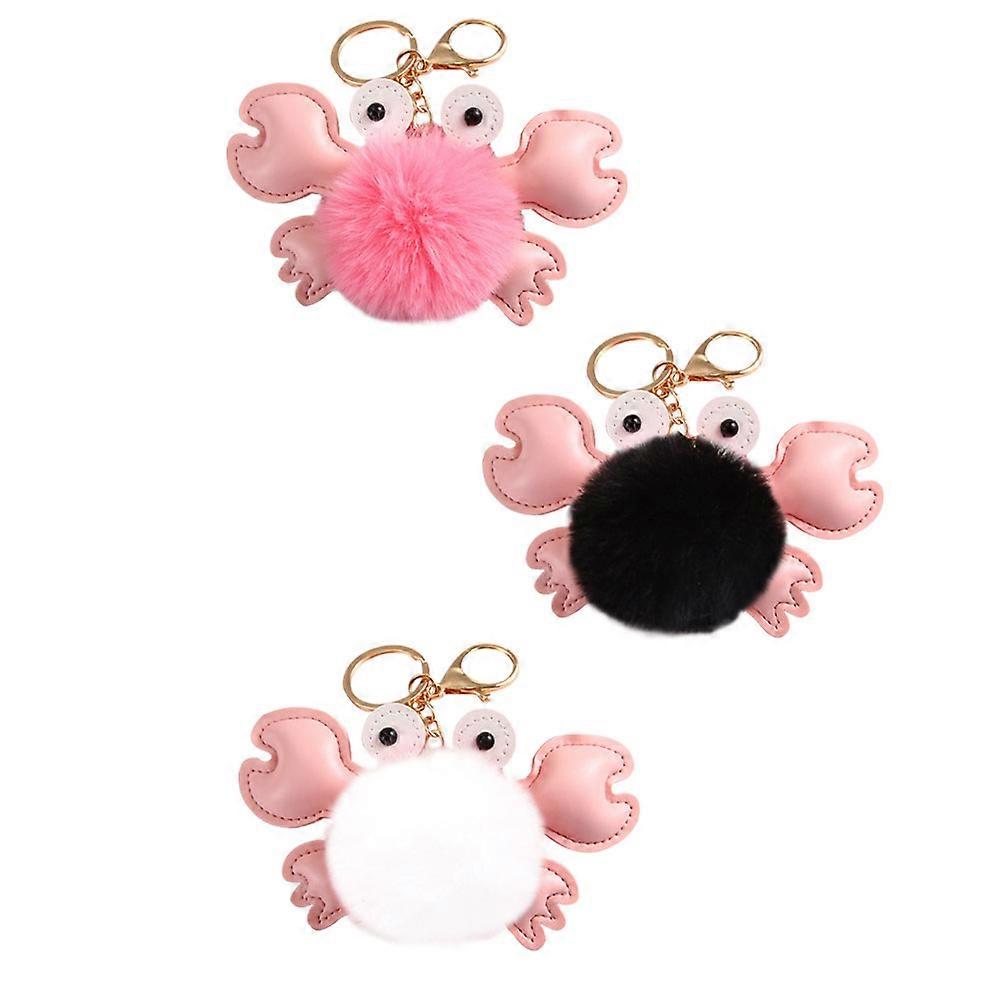 Fake Crabs Key Chains for Decoration 6Pcs Creative Crabs Backpack Decorations