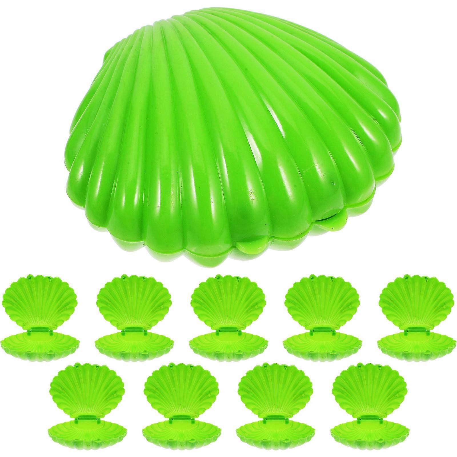 Light Green Sea Shell Shaped Treat Holders 50 Pcs Perfect For Family Parties And Festivals Storage Solutions