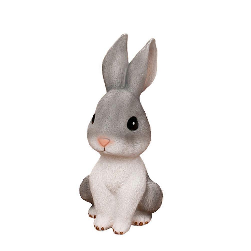 Resin Bunny Adornment for Decoration with 3Pcs Cartoon Set